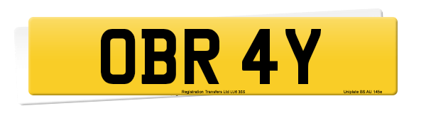Registration number OBR 4Y
